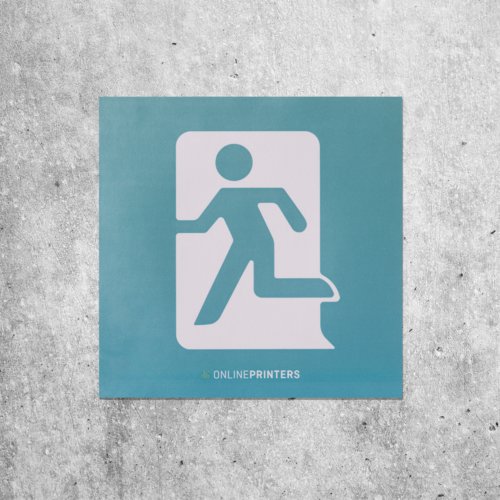 Reflective sticker in a square shape.