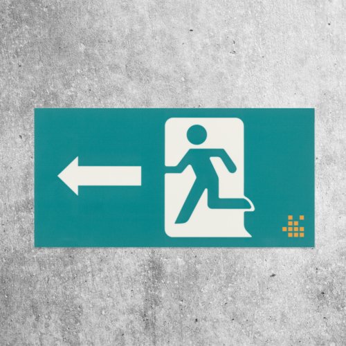 Luminescent sticker for indoor and outdoor use.