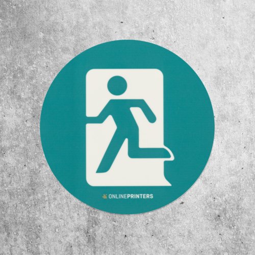 Luminescent round sticker.