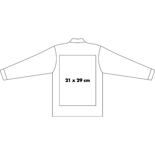 Long-sleeved polo shirt for men with button placket.