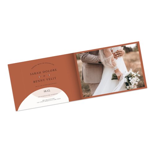 Wedding cards with spot relief varnishs, Portrait, A6 4