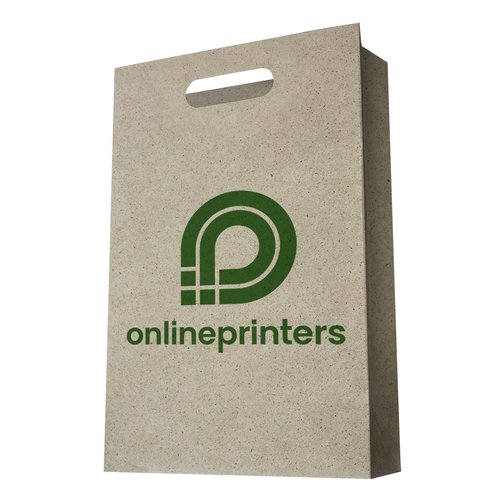 Nat. paper die cut handle bags, 35 x 25 x 10 cm 3