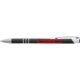 Black metal ballpoint pen with clip and push button.