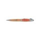 Wood-colored twist ballpoint pen made of bamboo with metal elements.