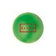 Green rubber anti-stress ball for squeezing.