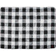 Checkered picnic blanket with water-repellent underside.